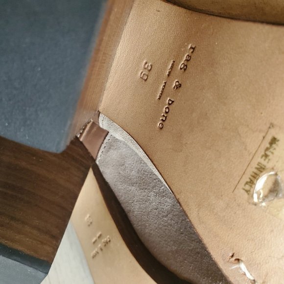 Rag & bone Taupe Suede/Leather Double Zip Ankle boots 39/8.5-9 - Picture 7 of 7